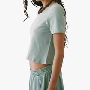 <b>Summer</b> Lightweight Loose Casual Outfit Set Short-Sleeve Cropped Shirt & Wide-Leg <b>Pants</b> Soft Cotton Women Lounge Set - Product Image 4