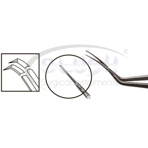 Pinzas de Capsulorrexis Manuales de Acero Curvas (4) para Cirugía Oftálmica de Cataratas, Instrumento de Capsulotomía de Blush Surgical - Product Image 6
