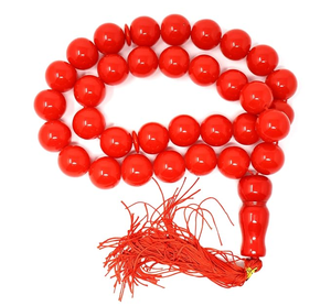 Tasbih religieux en résine peinte à la main, perles de prière musulmanes, 99 perles, Misbaha Subha éco-responsable, chapelet Ramadan Aïd - Product Image 5