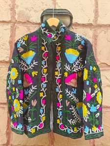 Ethnic Winter Hand Block Print Short Solid Cotton Breathable Sarong Jacket Vintage Casual Vacation Beach Wear <b>Dress</b> Women Girls - Product Image 3