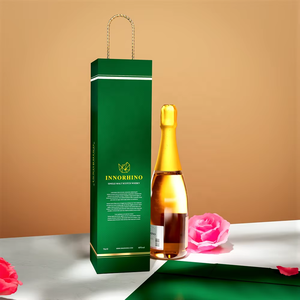 Caja de Regalo Rígida de Lujo para Whisky, para una Botella Individual de 700ml o 750ml |   Empaque de Lata Dorada con Logotipo Personalizado y Asa - Product Image 2