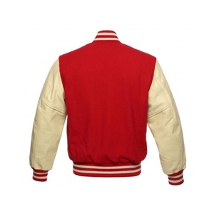 Vestes de sport personnalisées de haute qualité pour hommes, broderie Letterman, manches en cuir, veste d'hiver, veste bomber - Product Image 2