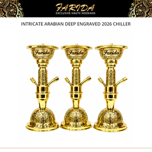 Cachimbas Farida de Calidad Premium, Lujosas y Únicas, de Latón Macizo Egipcio Fundido a Presión, con Intrincados Grabados Árabes Profundos, Tipo Recto No. - Product Image 4