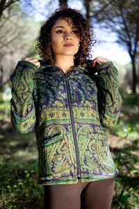 Chaqueta con capucha estilo bohemio, abrigo cálido con capucha para otoño e invierno, ropa para festivales, ropa exterior en capas con diseño cómodo - Product Image 3