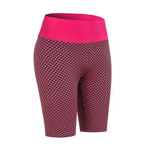 Shorts de yoga sans couture taille haute personnalisés pour femme, effet push-up, pour entraînement, fitness, gym, course et sport - Product Image 5