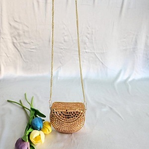 Bolsos de mano de noche para mujer, de nácar, metalizados, con mosaico y kundan, estilo indio, multicolor, de India, de F.S. International. - Product Image 3