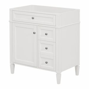 Modern 30-Inch Bathroom Vanity <b>Storage</b> Cabinet with <b>2</b> <b>Drawers</b> Tip <b>Drawer</b> Excluded Sink Not Included Contemporary Style - Product Image 5