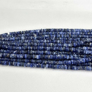 6mm 7mm naturel bleu Sodalite à facettes Heishi pneu perles de pierres précieuses en vrac brin prix d'usine de gros du fabricant vérifié - Product Image 5