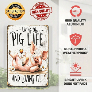 CIFbuy Targa Rustica Vintage in Alluminio 20.3x30.5cm (8x12 Pollici) Stile Fattoria per Casa con TikTok per Servizio Ritiro Temu - Product Image 1