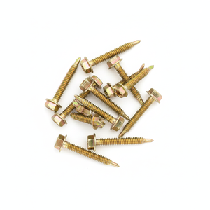 Vis autoperceuses à tête hexagonale métriques en acier au carbone classe 8.8 zinguées à filetage grossier - Product Image 1