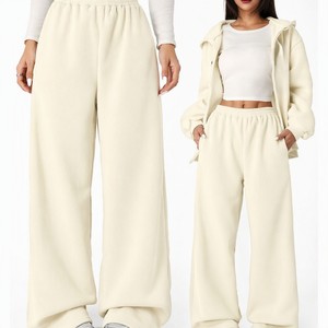 Custom <b>Womens</b> Wide Leg Sweatpants <b>Baggy</b> <b>Jogger</b> Pants Private Label Fashion Brand Wholesale Apparel Manufacturer USA Bulk - Product Image 3