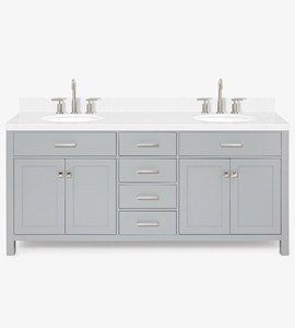 Mueble de Baño Hannah de 72 Pulgadas Hecho a Medida, Gabinete Doble para Lavabo, Solo 2 Opciones de Acabado, Fabricante OEM de Vietnam - Product Image 1