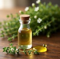 Minyak Esensial Thyme Putih Organik HIMVEDA 100% Murni, Distilasi Uap, Minyak Aromaterapi Segar, Ramah Lingkungan, Perawatan Tubuh Alami