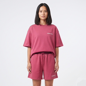 Conjunto de Ropa para Mujer de Color Sólido, Corte Holgado, Estilo Oversize, Camiseta y Pantalones Cortos, Traje de 2 Piezas - Product Image 6