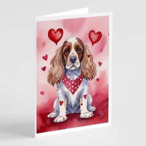 Cocker Spaniel lunatique A7 taille 5x7 cartes vierges paquet de 8 cartes de voeux de la Saint-Valentin avec enveloppes My Valentine - Product Image 1