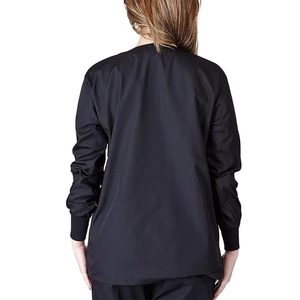 Blouses de travail extensibles élégantes pour femmes, en tissu doux, col rond, manches longues, vente en gros - Product Image 3
