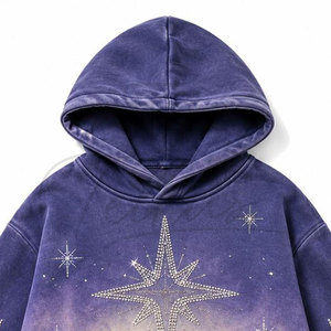 Sudaderas con Pedrería para Hombre, 100% Algodón, Corte Holgado, Tela de Felpa, Nueva Llegada, Gran Venta - Product Image 2