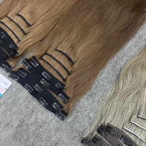 Nuevo Producto Extensiones de Cabello Humano Vietnamita 100% con Clip, Varios Colores Combinados, Venta al por Mayor, 7 Piezas - Product Image 3