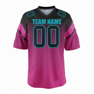 Maillots de football américain personnalisés, nouvelle conception OEM, 100 % polyester, respirants, impression de haute qualité. - Product Image 2