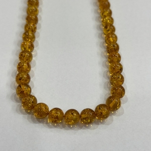 Perles rondes lisses en ambre baltique naturel 10 mm, jaunes, authentiques, avec inclusions, pour la fabrication de colliers, vente en gros, fournisseur polonais - Product Image 6