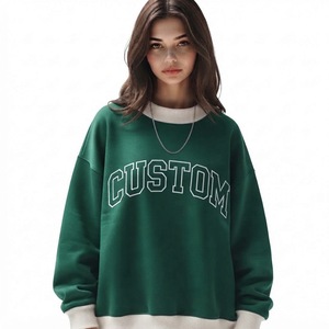 Sweat-shirt à col montant de style moderne, logo personnalisé sur le devant, manches longues, facile à porter, pour femmes, pull décontracté à col montant - Product Image 5