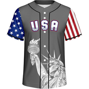 Unique Sublimated Grey Performance Baseball Jersey Statue Graphic Unisex Sportswear Full Button <b>Shirt</b> - Product Image 1