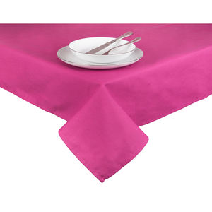 Tovaglia Excelsa in Cotone 240x140 Cm Viola Tinta Unita Tessuta Lavabile per Uso Domestico Stile Classico - Product Image 2