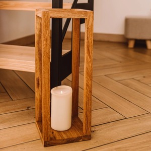 Lanterne en bois grande taille faite à la main par Antique Creations pour la décoration de Noël à la maison et en extérieur - Product Image 6