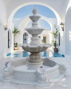 Fuente de Lujo Tallada a Mano en Mármol Natural, Diseño Moderno, Duradera, Ecológica, Resistente al Fuego y al Agua, Fácil Instalación - Product Image 3