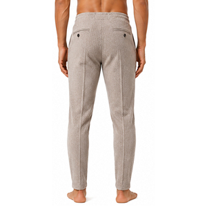 Mens Casual Waffle Knit <b>Trousers</b> Slim Fit Textured Pants <b>Elastic</b> Drawstring <b>Waist</b> Comfortable Daily Wear Jogger Bottoms Custom - Product Image 6