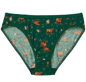 กางเกงบิกินี่ระดับกลางของผู้หญิงผ้าคอตตอน100% กันแบคทีเรียระบายอากาศได้ผ้าถักลายทางเซ็กซี่ - Product Image 4