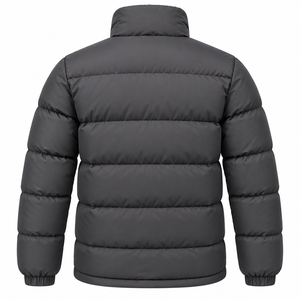 Custom Men Puffer Jacket Winter Outerwear Padded <b>Bubble</b> <b>Coat</b> High Stand Collar Solid Colour Custom Men's Heavy Puffer Jacket - Product Image 2