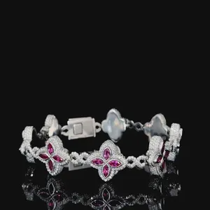 925 silver geometric chain Minimalist design <b>bracelet</b> Unisex everyday wear - Product Image 1