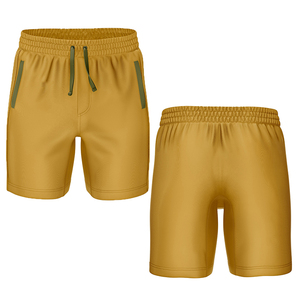 Pantalones Cortos Deportivos de Hombre, de Color Sólido, Tejidos en Poliéster, de Cintura Media, con Cordón Ajustable, Elásticos, de Secado Rápido, con Bolsillos, Estilo Casual - Product Image 1