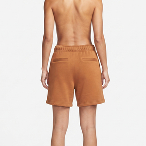 Shorts en molleton personnalisés pour femmes, taille haute, ceinture élastique, décontractés, 100 % coton, coupe ample, pour la gym et l'entraînement - Product Image 2