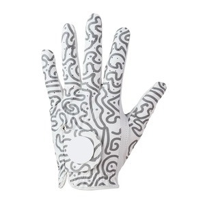 ถุงมือกอล์ฟสีขาวพร้อมลายสีเทา ดีไซน์นุ่มสบาย เหมาะสำหรับผู้ชาย - Product Image 6