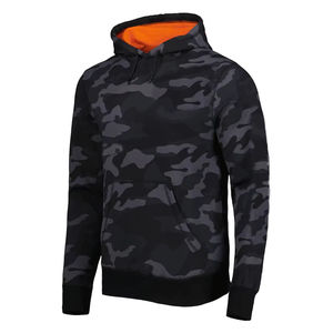 Sweat-shirt à capuche camouflage zippé pour homme, personnalisé, style streetwear, décontracté, respirant, en polyester, pour l'automne et la course à pied - Product Image 3
