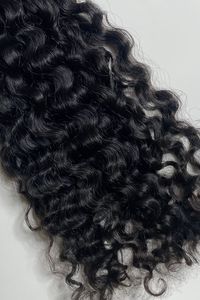 Cheveux indiens bouclés naturels bruts en vrac, noirs, à trame unique, Remy, pour tressage et extensions - Product Image 2