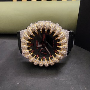 New Fashion Dial Luxury Stainless Steel <b>Case</b> Moissanite Diamond <b>Watch</b> Rubber Band With Half Throne <b>Watch</b> - Product Image 2