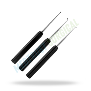 Curettes à long manche de 9 pouces, instrument de chirurgie neurochirurgicale et de chirurgie de la colonne vertébrale pour le curettage tissulaire - Product Image 3