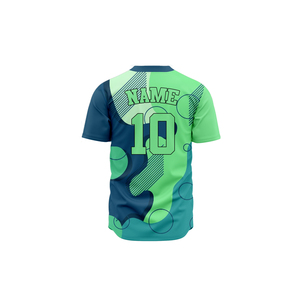 เสื้อเบสบอลคอวีแบบ sublimation สำหรับขายส่ง OEM จำนวนมาก คุณภาพดี ชุดยูนิฟอร์มเบสบอล OEM - Product Image 6