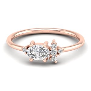 Bagues de fiançailles et de promesse en or 14 carats avec diamants de laboratoire CVD HPHT, prix usine REYES, pour femmes, cadeaux d'anniversaire - Product Image 1