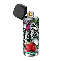 Briquet électronique Razz imprimé, design culture urbaine moderne, coupe-vent, 60K, rechargeable par USB, dispositif de chauffage pour grossistes en Espagne