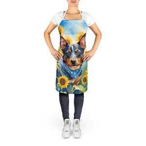 Australian Cattle Dog Sunflowers Adult Unisex Large Multicolor Kitchen <b>Apron</b> for Cooking Baking <b>Gardening</b> Crafts - Product Image 2