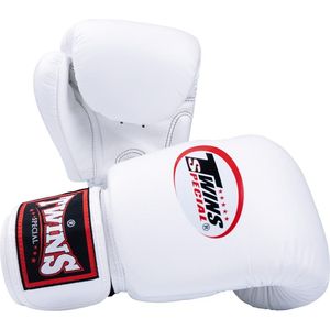 Guantes de Boxeo Twins Blancos de Primera Calidad, de Cuero Genuino, con Cierre de Velcro, para Sparring, Entrenamiento con Saco de Boxeo y Muay Thai, Más Vendidos - Product Image 1