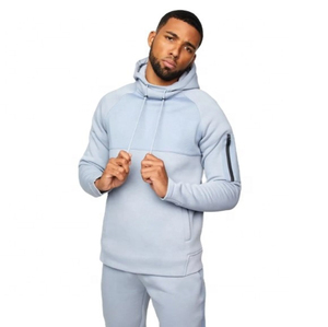 Ensemble de survêtement technique en polaire 100 % polyester pour homme, conception personnalisée OEM, avec sweat à capuche zippé et pantalon de jogging, idéal pour l'hiver, écologique - Product Image 5