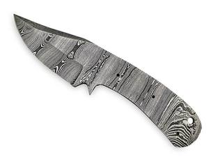 Cuchillo de caza y bushcraft de acero de Damasco Nordic Forge, hoja en bruto DIY, EDC, punta fija, forjado de espiga completa, kit OEM - Product Image 5