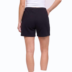 Shorts de Felpa para Mujer, Corte Holgado Casual, por Encima de la Rodilla, Color Sólido, Transpirables, de Algodón, para Uso Diario, Cómodos y Relajados - Product Image 3