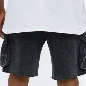 Prix avantageux pour les acheteurs en gros : Shorts pour hommes décontractés et tendance, délavés à l'acide, avec poche cargo et logo personnalisable 2026 - Product Image 6