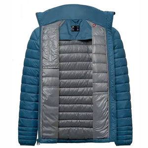 <b>Lightweight</b> Hooded Feather Puffer <b>Jacket</b> <b>Lightweight</b> Quick-Dry Bubble Zip-Up Outerwear - Product Image 3
